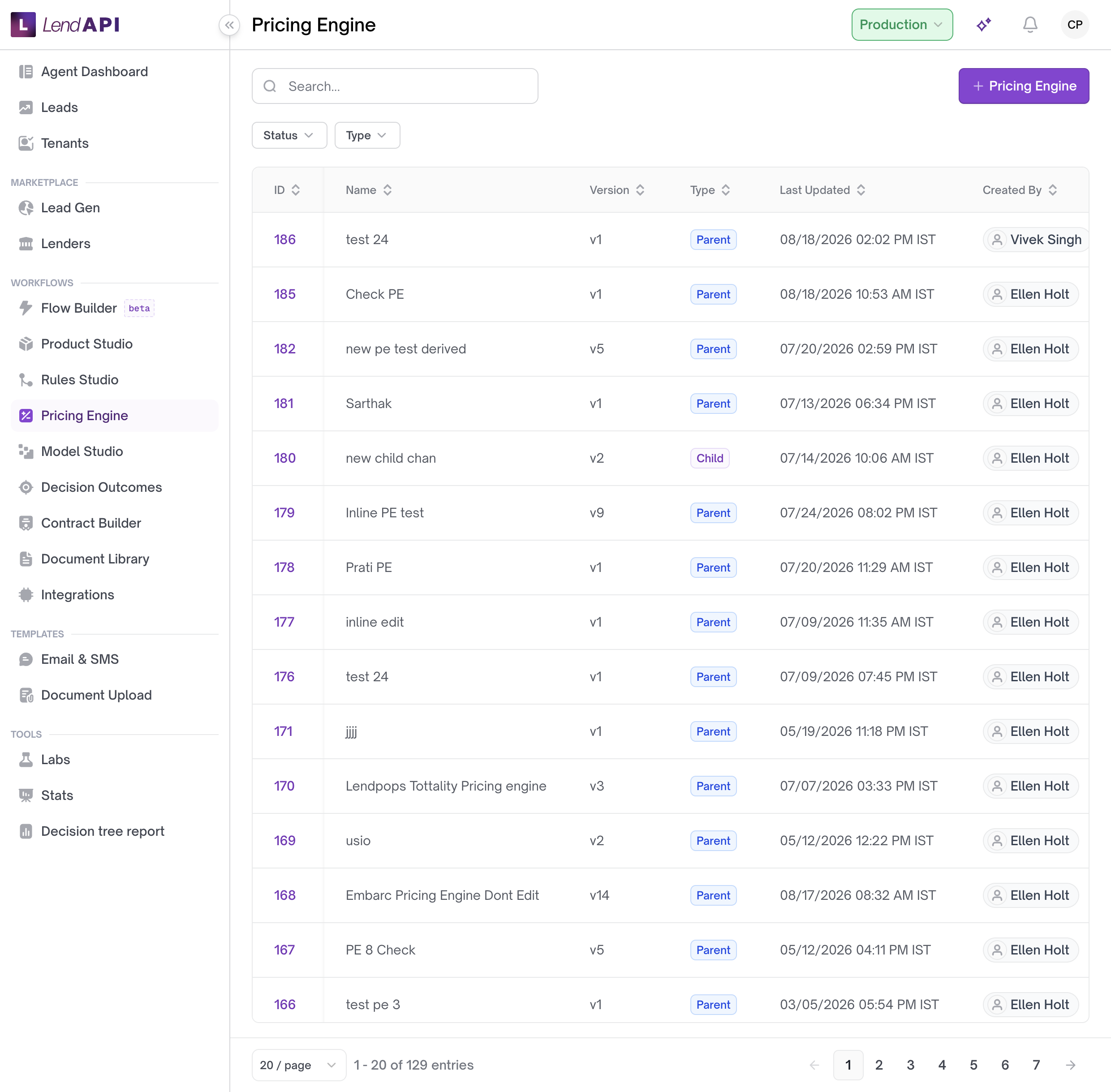 Pricing Engine